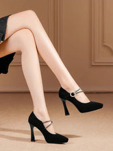 Women's Peep Toe High Heel Shoes, Stiletto Heel Single Strap Elegant Pumps
